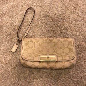 Coach Gold wristlet